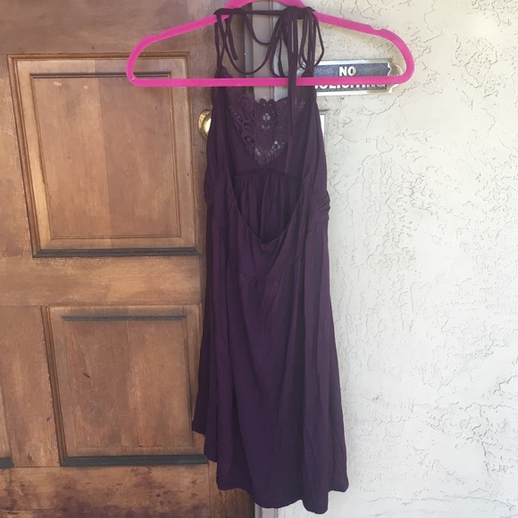 Purple Boho Halter Dress - Picture 2 of 5